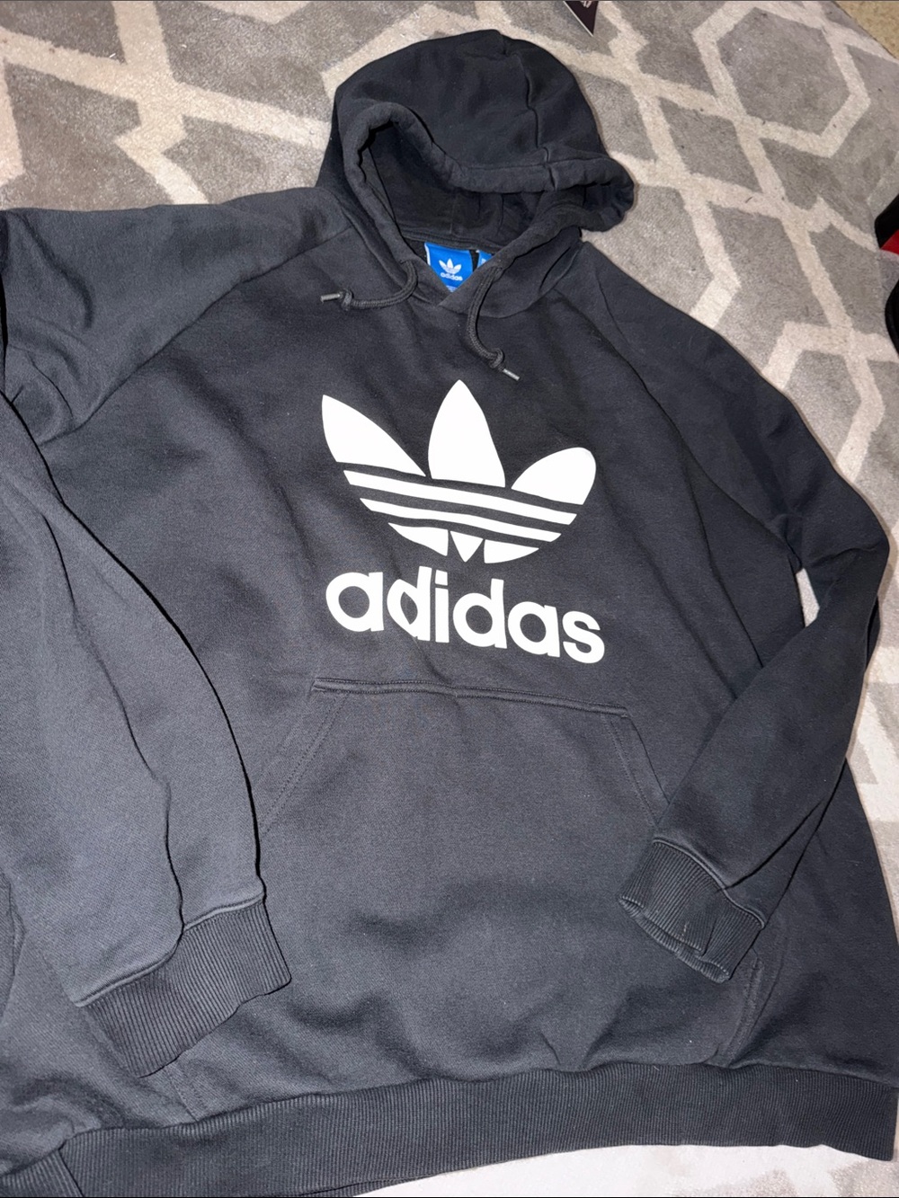 Men’s 2X black & white adidas hoodie